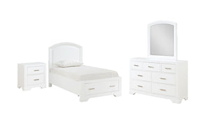 Arista Chambre à coucher avec rangement 6 mcx simple - blanc