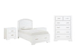 Arista 5-Piece Twin Storage Bedroom Package - White