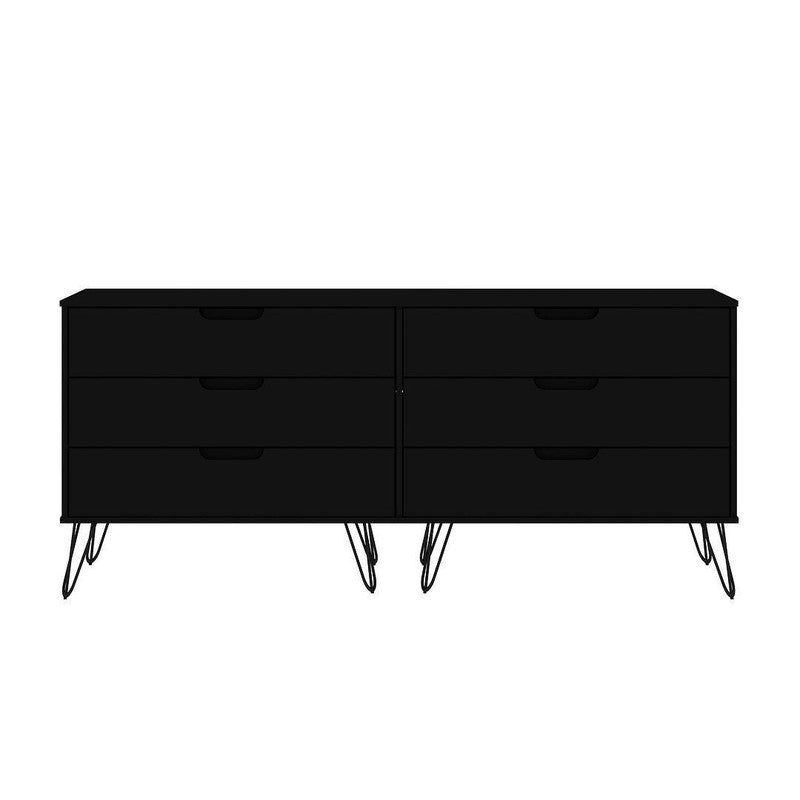 Nuuk 6-Drawer Double Dresser - Black