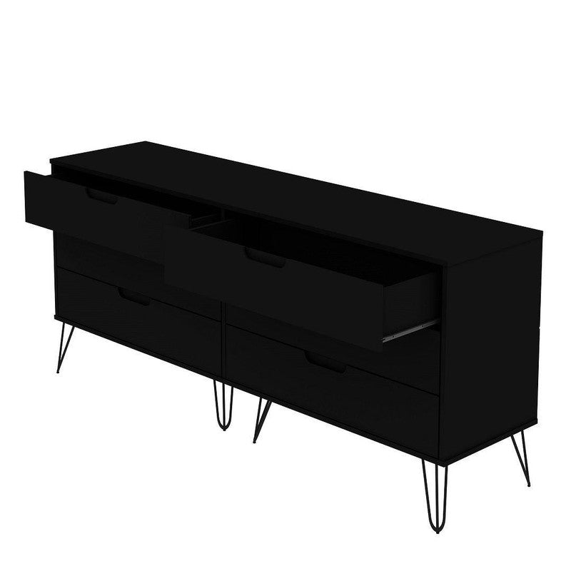 Nuuk 6-Drawer Double Dresser - Black