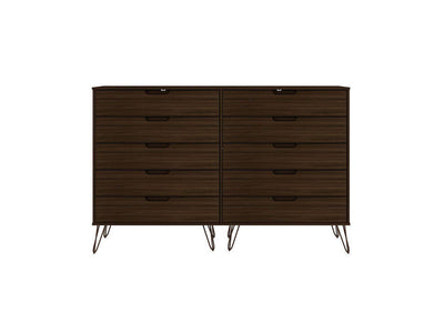 Nuuk 10-Drawer Double Dresser - Brown