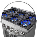 Forno Massimo 36" Stainless Steel French Door Freestanding Gas Range (5.36 Cu. Ft.) - FFSGS6439-36