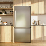 Forno Milano 31" 17.2 Cu.Ft. Stainless Steel Bottom Freezer Refrigerator with Right Swing Door - FFFFD1785-31S