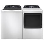 GE Profile White Electric Dryer with Sanitize Cycle (7.4 Cu. Ft) - PTD70EBMTWS