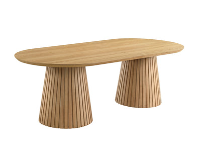 Mikael Table de salle à manger ovale – chêne pâle