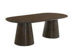 Mikael 5-Piece Oval Dining Set - Grey, Weathered Oak