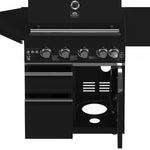 Forno All'Aperto Black Countertop Outdoor Kitchen with 62,600 BTU BBQ and Beverage Centre - FODKT2582BLK