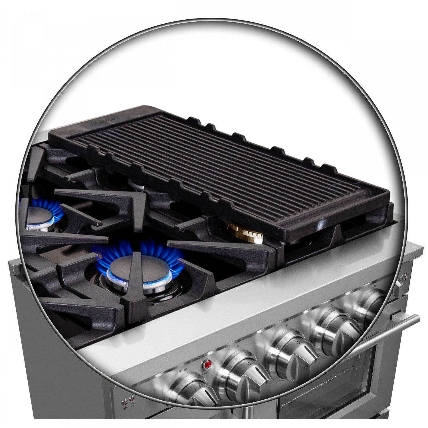 Forno Massimo 48" Stainless Steel Freestanding Double Oven Gas Range (6.58 Cu. Ft.) - FFSGS6439-48