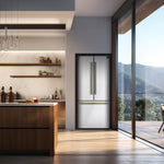 Forno Gallipoli 31" 17.5 Cu.Ft. White French Door Refrigerator with Ice Maker - FFFFD1974-31WHT