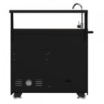 Forno All'Aperto Black Countertop Outdoor Kitchen with 62,600 BTU BBQ and Beverage Centre - FODKT2582BLK