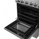 Forno Breno 24" Stainless Steel Freestanding Gas Range with Air Fry (2.3 Cu. Ft.) - FFSGS6290-24