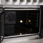 Forno Galiano 30" Stainless Steel French Door Electric Range with True Convection and Air Fry (4.32 Cu. Ft.) - FFSEL6917-30