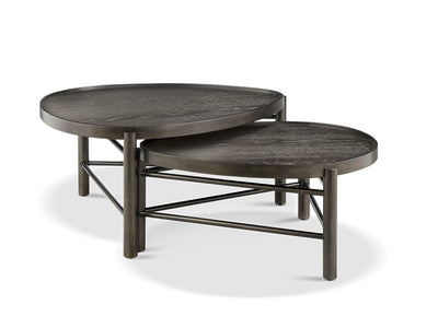 Hadleigh Table de centre gigogne - fini grain de café noir