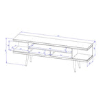 Aketi 70" TV Stand - Off White/ Maple Cream