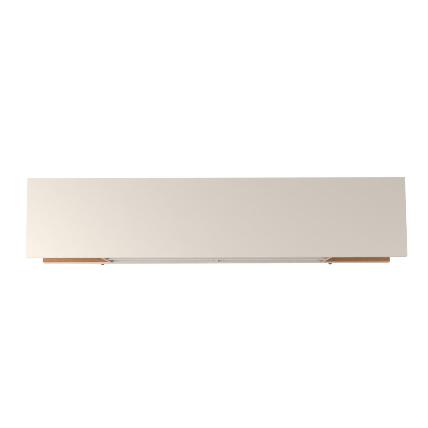 Aketi 70" TV Stand - Off White/ Maple Cream