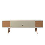 Aketi 70" TV Stand - Off White/ Maple Cream