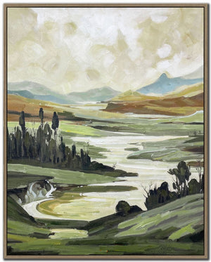 Winding Valley II Wall Art - Green - 30 X 24