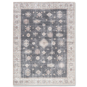 Aura Traditional Rug - 5' x 7' - Charcoal/Cream
