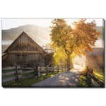 Sunlit Farm Lane Wall Art - Green/Brown - 16 X 20