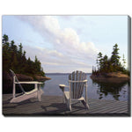 Island Morning Wall Art - Blue/Brown - 22 X 28