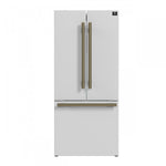 Forno Gallipoli 31" 17.5 Cu.Ft. White French Door Refrigerator with Ice Maker - FFFFD1974-31WHT