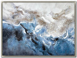 Crashing Wall Art - Blue/Grey - 36 X 48