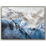 Crashing Wall Art - Blue/Grey - 36 X 48