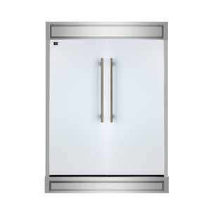 Forno Maderno 60" White 2-piece Built-In Convertible Refrigerator/Freezer (27.2 Cu. Ft.) - FFFFD1722-60MG-WHT