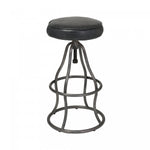 Maloe Leather Bar Stool - Black