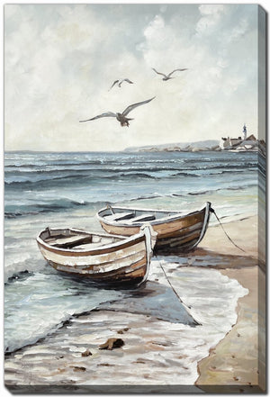 Anchored Wall Art - Blue/White - 30 X 45