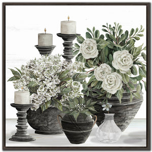 Tabletop Grace II Wall Art - White/Black - 30 X 30