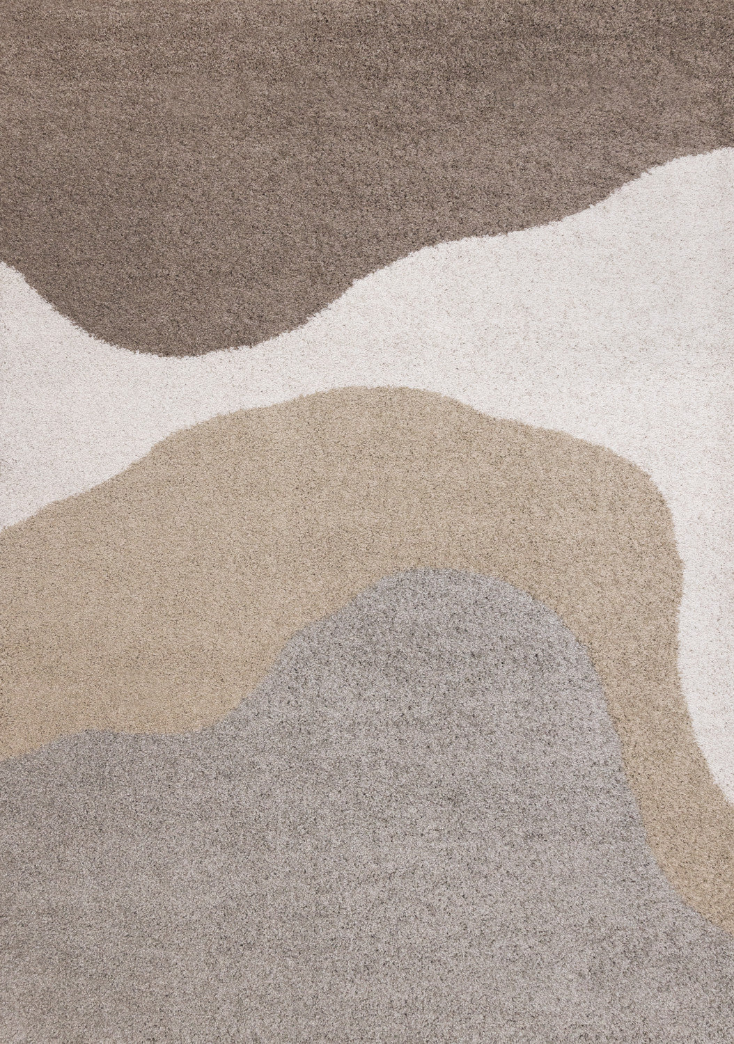 Misha Soft Modern Area Rug - 5' X 8' - Grey/Taupe