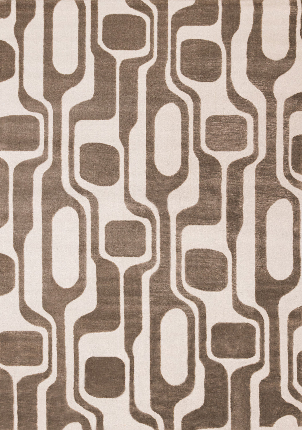 Logan Modern Area Rug - 8' X 11' - Brown/Cream