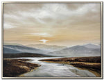 Valley Mornings Wall Art - Gold/Brown - 36 X 48