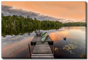 Evening Paddle Wall Art - Multi-Colour - 22 X 28