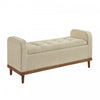 Elayne Ottoman Bench - Light Brown