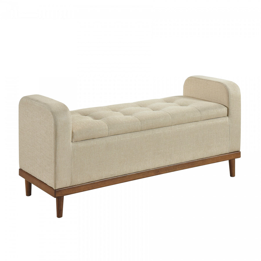 Elayne Ottoman Bench - Light Brown