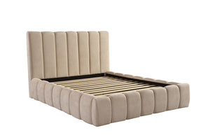 Lotus Queen Bed - Beige