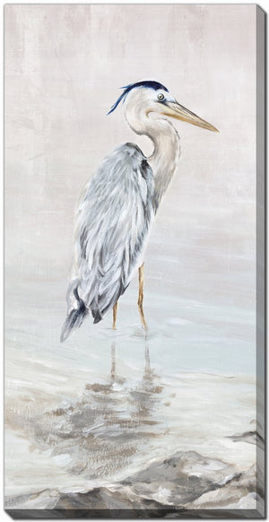 Wading in Calm II Wall Art - Blue/White - 20 X 40
