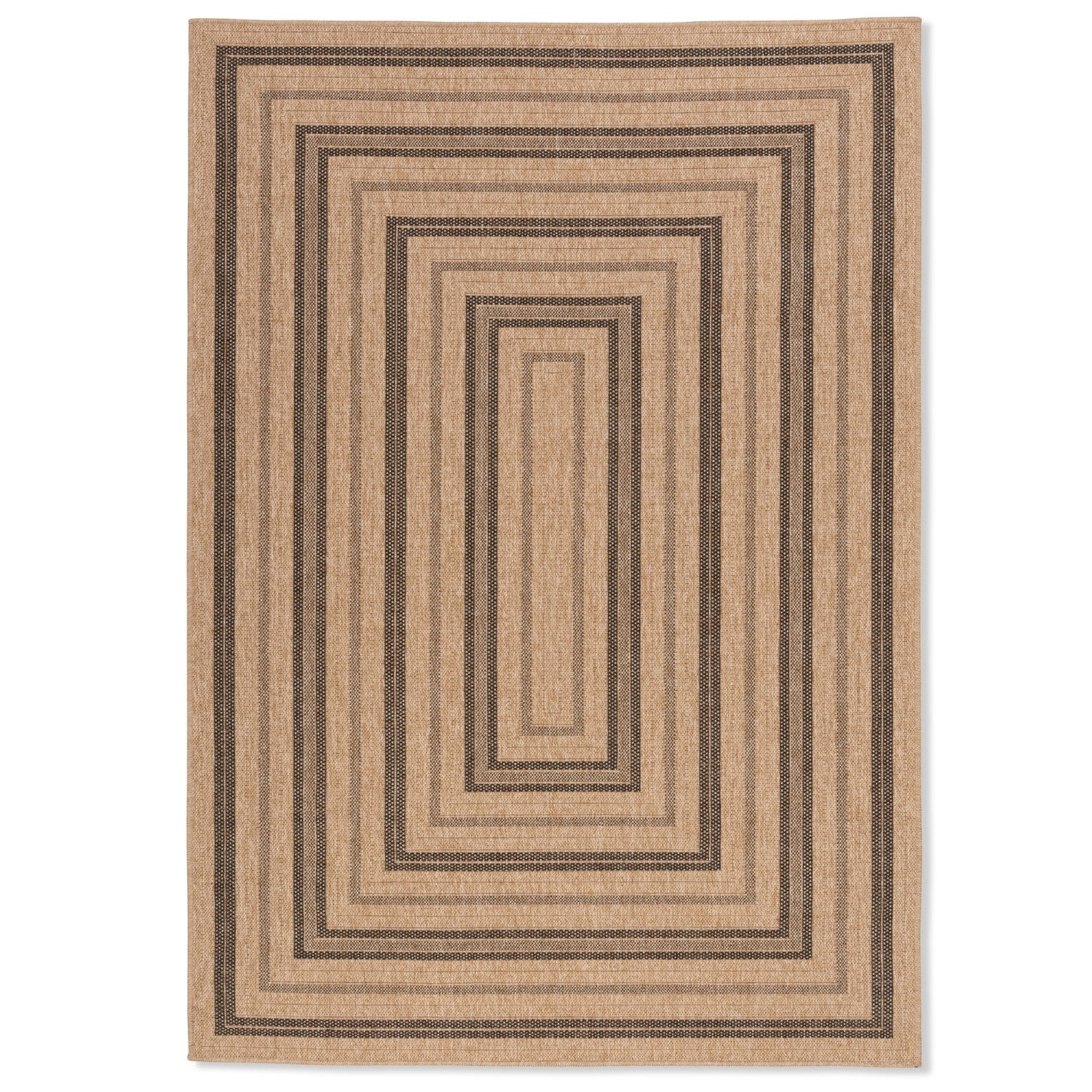 Avanos Bohemian Indoor/Outdoor Rug - 5' x 8' - Beige/Black
