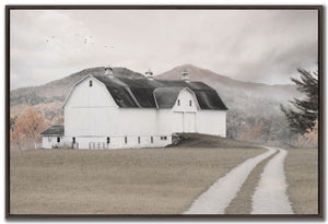 Country Calm Wall Art - White/Black/Grey - 30 X 45