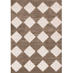 Logan Modern Diamonds Area Rug - 7' X 10' - Brown/Cream