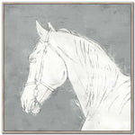 Equine Outline II Wall Art - White - 40 X 40