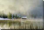 Cabin in the Fog Wall Art - Blue/Green - 30 X 45