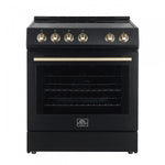 Forno Leonardo Black Slide-in Electric Range (5.0 Cu. Ft.) - FFSEL6022-30BLK