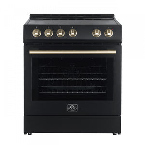 Forno Leonardo Black Slide-in Electric Range (5.0 Cu. Ft.) - FFSEL6022-30BLK