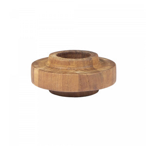 Bayan Ring Candle Holder - Wood Grain