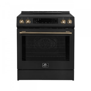 Forno Donatello Black Slide-in Induction Range with True Convection (5.0 Cu. Ft.) - FFSIN0905-30BLK