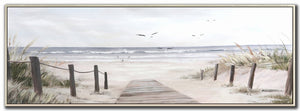 Path To Peace Wall Art - Beige/Blue - 20 X 60