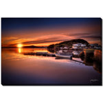 Sunset at the Wharf Wall Art - Orange - 30 X 45